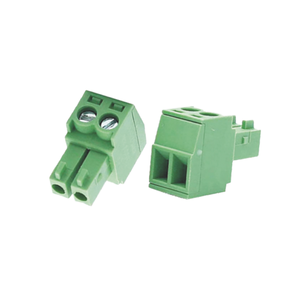 Bornera Verde Conector Macho de 3.5 mm para Paneles de Acceso, Cámaras, Múltiples Dispositivos/ 2 Tornillos