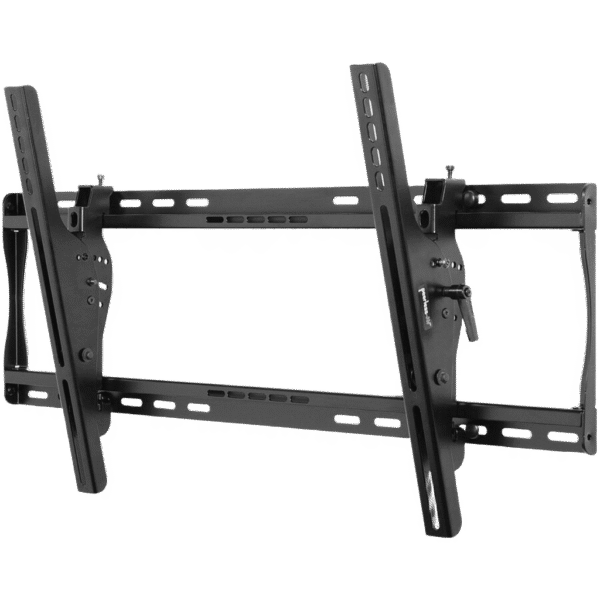 Montaje de pared Universal con inclinacion para Pantallas de 40" a 75" / Inclinación +15° a -5° / Capacidad Carga 79 kg / Sistema Hook-and-Hang Instalación Individual