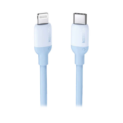 Cable USB-C a Lightning / Certificado MFi / 1 Metro / Adecuado para iPhone, iPad, iPod / Carga Rápida PD 20W /  Sincronización de Datos de hasta 480 Mbps / Goma de Silicona y  TPE. / Suave al Tacto / Color Navy Blue