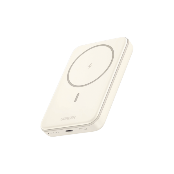 Power Bank MagSafe de 10000mAh | 20W | Carga Inalámbrica y por Cable USB-C | Sistema de Protección Inteligente | Tecnología de Carga Rápida | Ultra Delgado | Ultra ligero | Compatible con iPhone 15/14/13/12 | Color Beige.