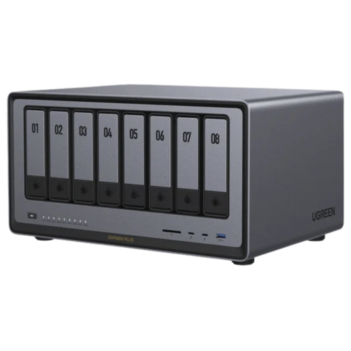 NAS UGREEN NASync DXP8800 Plus / Intel Core i5-1235U 10 Núcleos / 8 Bahías SATA + 2 M.2 NVMe / 2 Puertos 10GbE / Thunderbolt 4 / HDMI 8K / DDR5 Expandible 64GB / PCIe 4.0 x4