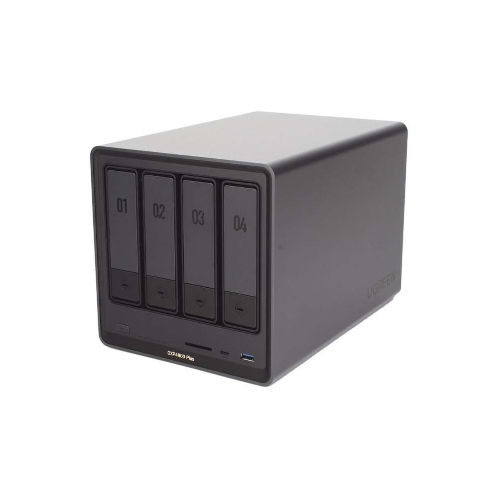 NAS UGREEN NASync DXP4800 Plus / Procesador Intel Pentium Gold 8505 5 Núcleos / 4 Bahías SATA + 2 M.2 NVMe PCIe 4.0 / 8GB DDR5 Expandible a 64GB / 10GbE + 2.5GbE / USB 3.2 Gen 2 Tipo C / HDMI 4K / Sistema Almacenamiento Conectado Red - Image 2