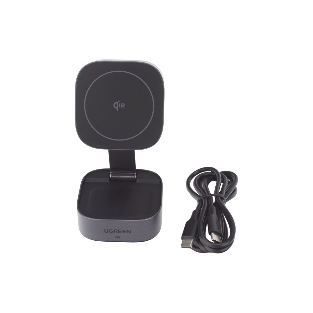 Cargador Inalámbrico 2 en 1 25W / Tecnología Magnética Qi 2 / 15W para Teléfono + 5W para Auriculares / Puerto USB-C 5W / Protecciones Múltiples / Cable USB-C Incluido - Image 9