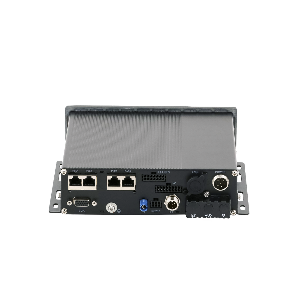 NVR Móvil Vehicular de 8 Canales / 4 PoE + 4 vía Switch / 2 Megapixel / H.265 / GPS + Sensor G / 2 Bahías HDD / RJ45 / Aluminio Industrial - Image 4
