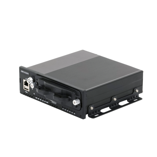 NVR Móvil Vehicular de 8 Canales / 4 PoE + 4 vía Switch / 2 Megapixel / H.265 / GPS + Sensor G / 2 Bahías HDD / RJ45 / Aluminio Industrial