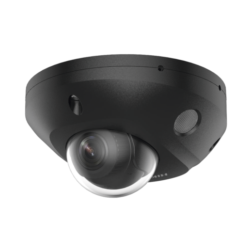 [Dual Light + 2 Micrófonos Integrados] Mini Domo IP 4 Megapixel / Color Negro / Lente 2.8 mm / 30 mts Luz Blanca + 30 mts IR / ACUSENSE / Exterior IP67 / IK08 /  WDR 120 dB / PoE / ONVIF / Alarmas I/O / Micro SD / ACUSEEK