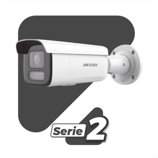 [Dual Light + 2 Micrófonos Integrados] Bala IP 2 Megapixel / Lente Mot. 2.8 a 12 mm / 60 mts Luz Blanca + 60 mts IR / ACUSENSE / Exterior IP67 / IK10 / WDR 120 dB / PoE+  / Alarmas I/O / Micro SD / Metal / IK10 / ACUSEEK