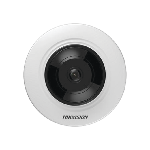Mini Fisheye IP 5 Megapixel / Panorámica 180° - 360° / Microfono Integrado / 8 mts IR / Uso en Interior / PoE / Múltiples Vistas por iVMS-4200 / Alarmas I/O / Micro SD