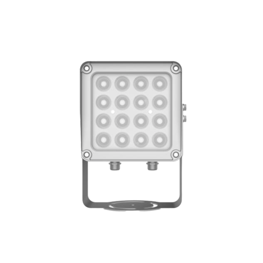 Lampara IR de Luz Continua / 16 Lámparas LED / Distancia Efectiva 16 a 25 metros / Cobertura 40° / Exterior IP66