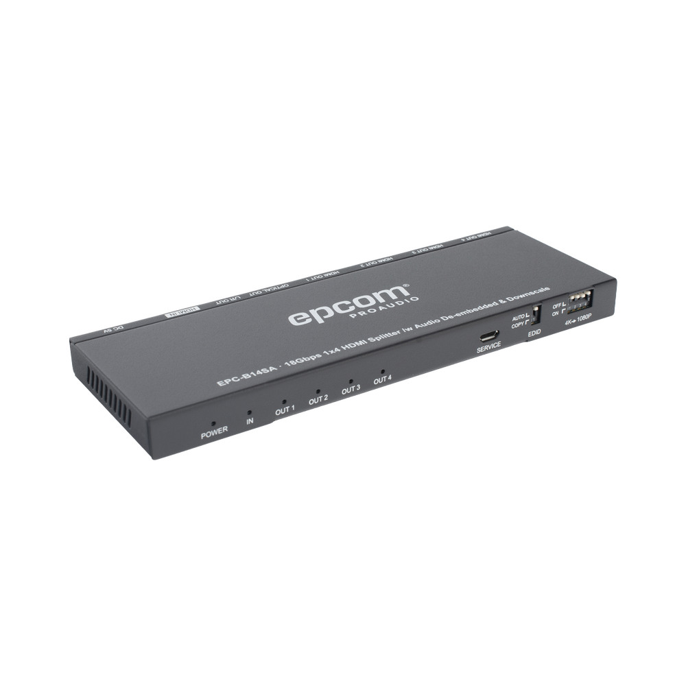 Splitter HDMI 1x4 | 1 Entrada a 4 salidas (Simultaneas) | 4K@60Hz | Extractor de Audio | Down Scaler | HDR 4:4:4 | EDID | 18Gbps - Image 7