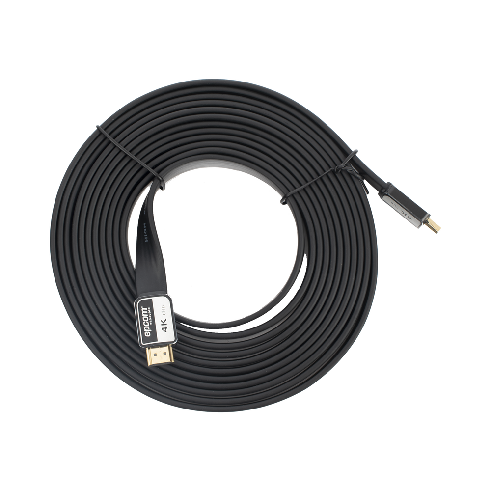 Cable HDMI de 5 Metros (16.40 Pies) | Alta Definición | Versión 2.0 | Alta Velocidad 18Gbps | 4K@60Hz | Conectores Chapados en Oro | Tipo Plano - Image 2