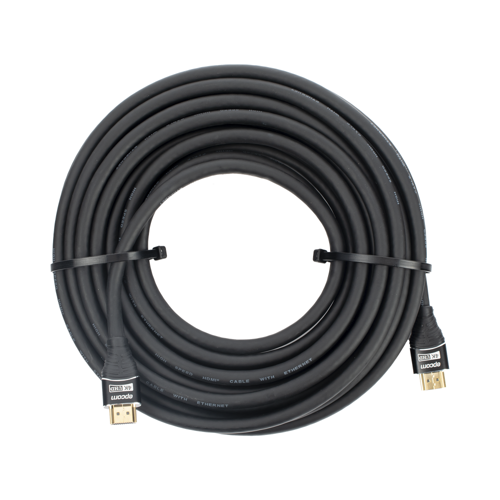 Cable HDMI de 10 Metros (32.81 Pies) | Alta Definición | Longitud | Versión 2.0 | Alta Velocidad 18Gbps | 4K@60Hz | Conectores Chapados en Oro | Tipo Redondo - Image 2