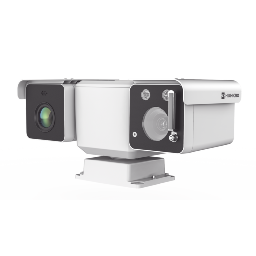 Mini Punta de Poste IP Dual / Térmica 25 mm (384 X 288) + Óptico 32X (4 Megapixel) / 800 mts IR / IP66 / Detección de Temperatura / microSD