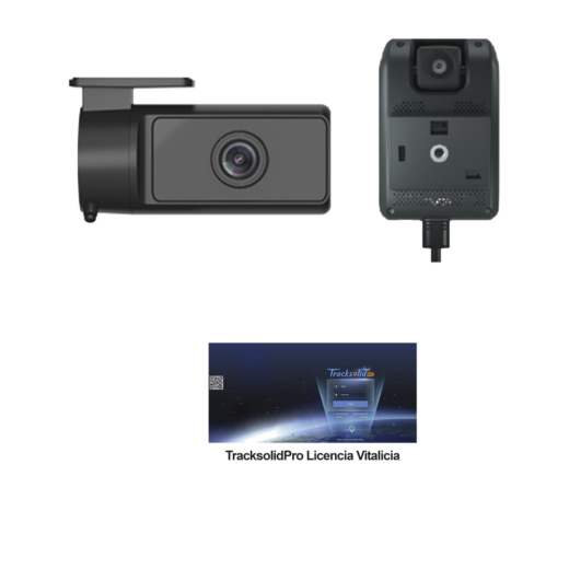 KIT Dashcam con sistema de control ADAS (asistencia de manejo) y Camara de cabina (CI03) / Multiples alarmas /Comunicación dos vías / ideal para flotas vehiculares / Facil instalacio / Incluye licencia vitalicia plataforma TrackSolidPro