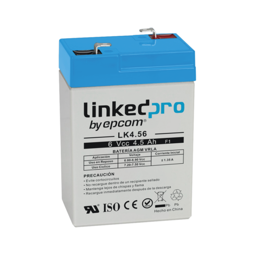 Batería de respaldo 6 V | 4.5 Ah | AGM | Especial para Seguridad Electrónica | UPS | Sistemas de Emergencia | Vida útil 5 años | Terminales F1