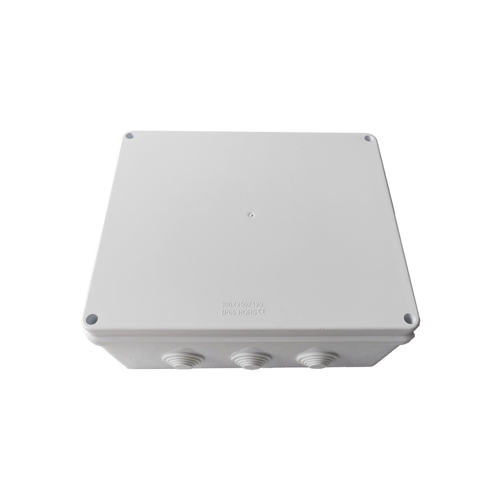 Caja de Derivación-Conexión para Exterior IP65 con 12 Entradas / 300 x 250 x 120 mm / Sellado Seguro con Empaque + 4 Tornillos / Resiste Agua, Polvo y Sol Directo - Image 2