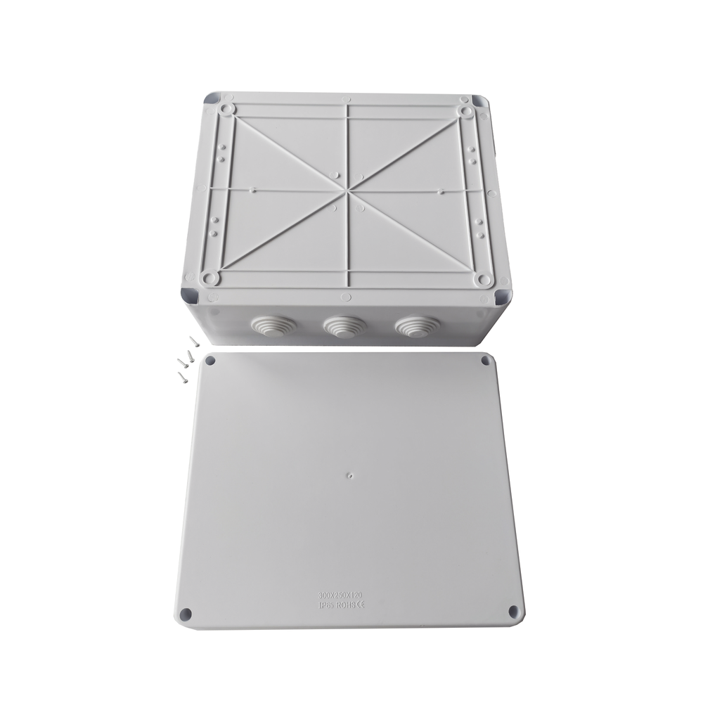 Caja de Derivación-Conexión para Exterior IP65 con 12 Entradas / 300 x 250 x 120 mm / Sellado Seguro con Empaque + 4 Tornillos / Resiste Agua, Polvo y Sol Directo - Image 4