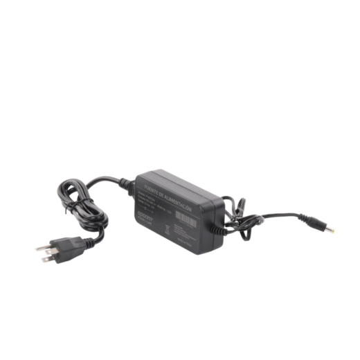 Fuente de poder con Cables de Extensión para Mayor Alcance 12 Vcc / 5 Amperes / Profesional / 0.5 metros a la toma de alimentación / 0.5 metros a la conexión del dispositivo
