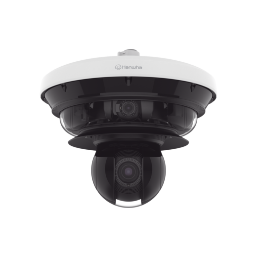 Cámara IP Multisensor 34MP (4 sensores 4K) con lentes motorizados / PTZ 2 MP 40X / Hasta 2 tarjetas MicroSD de 512GB / WDR de hasta 150dB / IP66 / IK10 / autoseguimiento / Inteligencia artificial para eventos