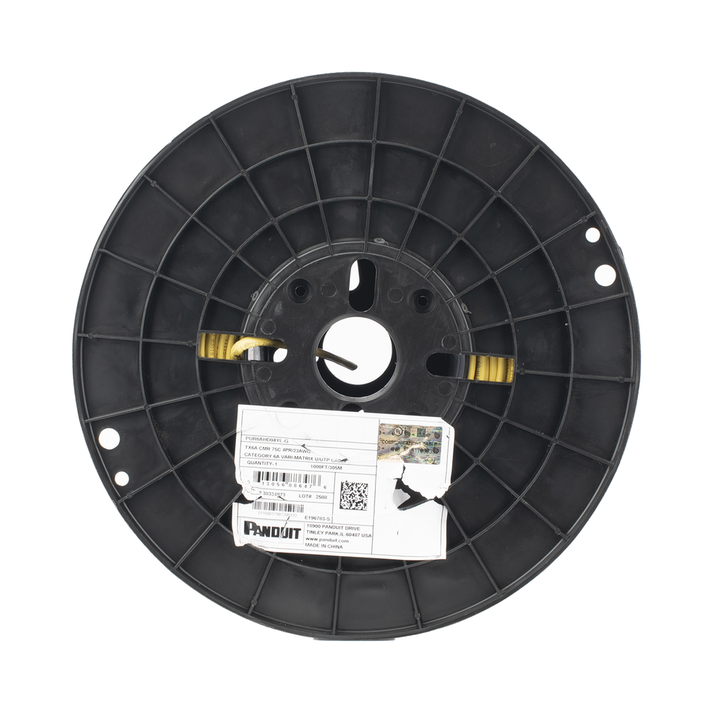 Bobina de Cable UTP de 4 Pares, Vari-MaTriX HD, Cat6A, 23 AWG, CMR (Riser), Color Amarillo, 305 Metros (1000 Pies) - Image 5
