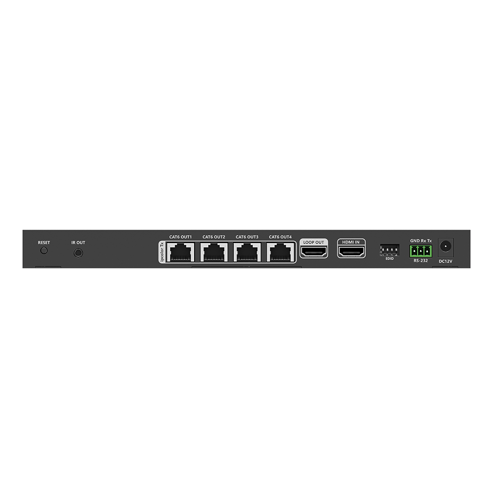 Kit Divisor y Extensor HDMI | 1x4 | Hasta 70 m |Resolución 4K @ 60 Hz | Cat 6/6a/7 | IPCOLOR | CERO LATENCIA | EDID | RS232 | Salida Loop / PoC - Image 4