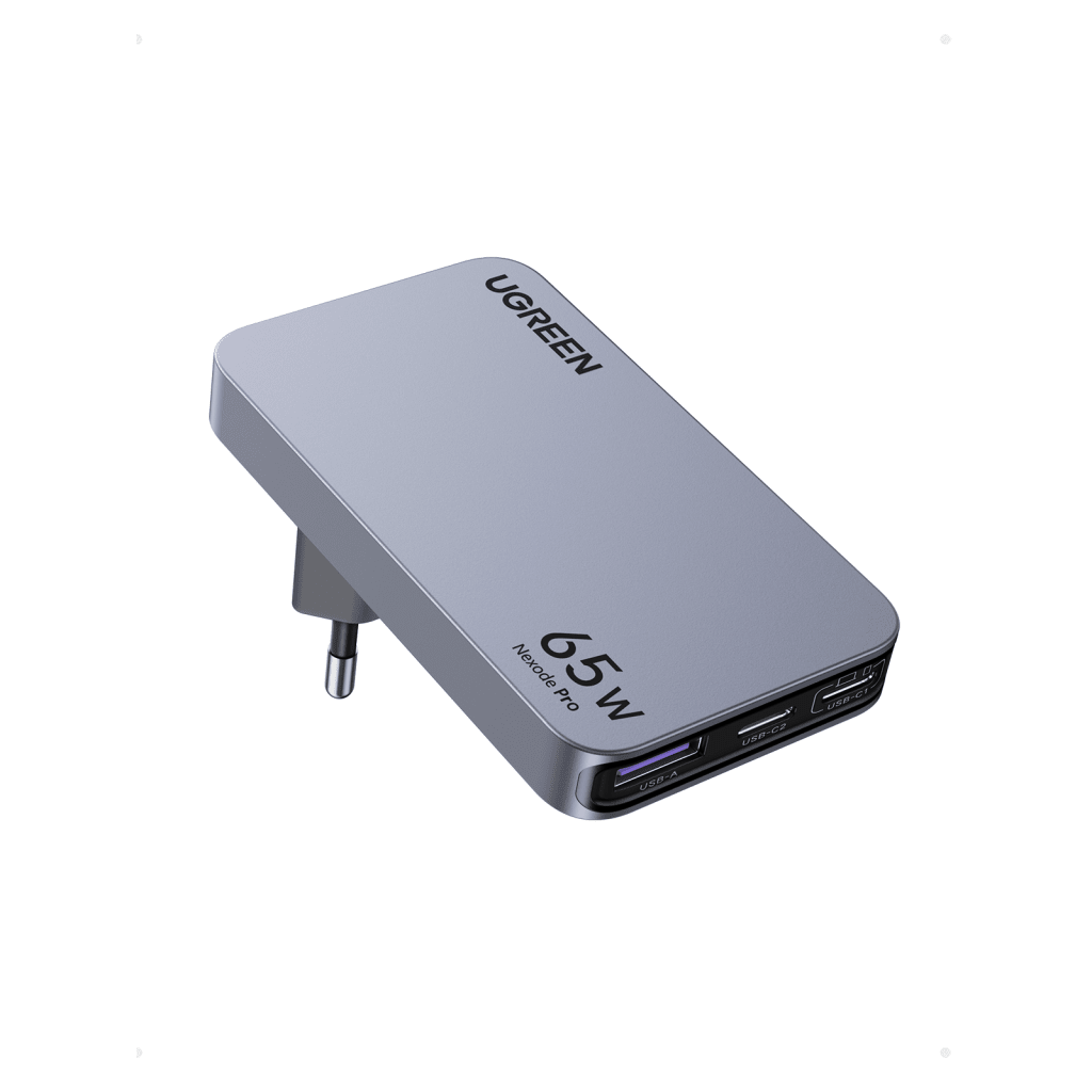 Cargador Rápido GaN 65W UGREEN / 2 Puertos USB-C + 1 Puerto USB-A / Tecnología GaN / Carga Rápida PPS PD 3.0 QC 4.0 / Compatibilidad Universal 100-240V / Diseño Compacto - Image 3