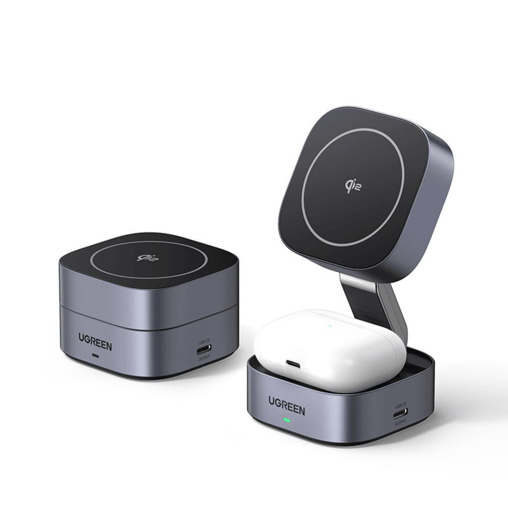 Cargador Inalámbrico 2 en 1 25W / Tecnología Magnética Qi 2 / 15W para Teléfono + 5W para Auriculares / Puerto USB-C 5W / Protecciones Múltiples / Cable USB-C Incluido - Image 4