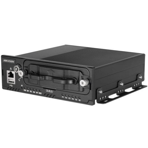 NVR Móvil de 8 Canales / 5 Megapixel / 4 Puertos PoE + 4 Vía Switch / 2 Bahías de HDD / Incluye Modulo GPS / Conector M12