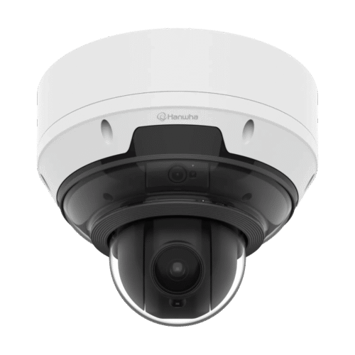 Camara AI 5MP 3CH Fija + 4MP 18x PTZ / Detección de Objetos (Persona/Vehículo/Matrícula) / IVA / IR 15 mts / Auto Calibración / Secure Element FIPS 140-3 Level3 / IP66 / PoE++