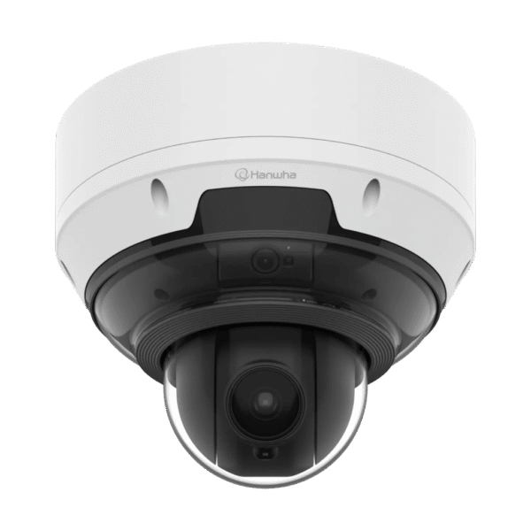 Camara AI 5MP 3CH Fija + 4MP 18x PTZ / Detección de Objetos (Persona/Vehículo/Matrícula) / IVA / IR 15 mts / Auto Calibración / Secure Element FIPS 140-3 Level3 / IP66 / PoE++