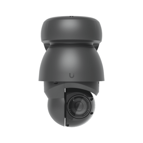 Cámara UniFi Protect PTZ AI Industrial Color Negro, 4K (8MPX), Zoom Óptico 22x, Visión Nocturna IR 100 m, Reconocimiento Facial y Placas, Protección IP66, Movimiento 360°, PoE++