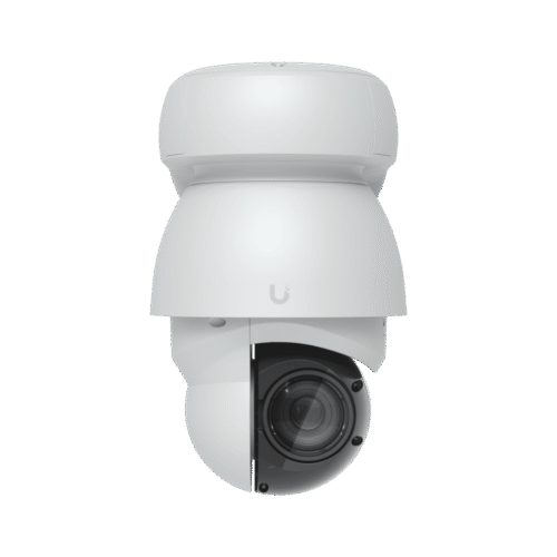 Cámara UniFi Protect PTZ AI Industrial Color Blanco, 4K (8MPX), Zoom Óptico 22x, Visión Nocturna IR 100 m, Reconocimiento Facial y Placas, Protección IP66, Movimiento 360°, PoE++