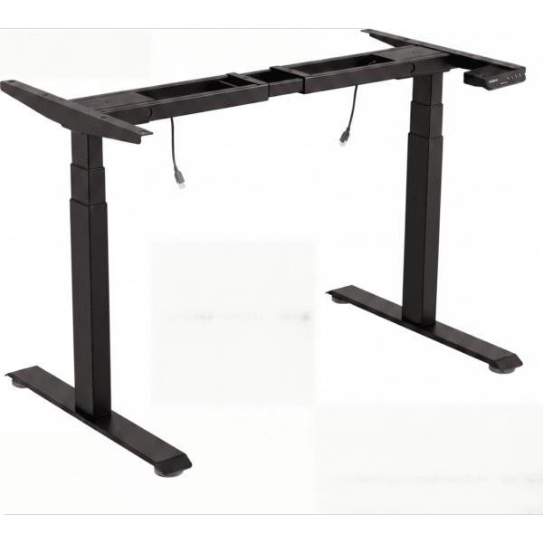 Base de Escritorio Motorizado Profesional / Altura Ajustable 60-125cm / Estructura Estable / Funcionamiento Suave / 3 Preset de Posiciones / Color Negro / Soporta hasta 100Kg de carga