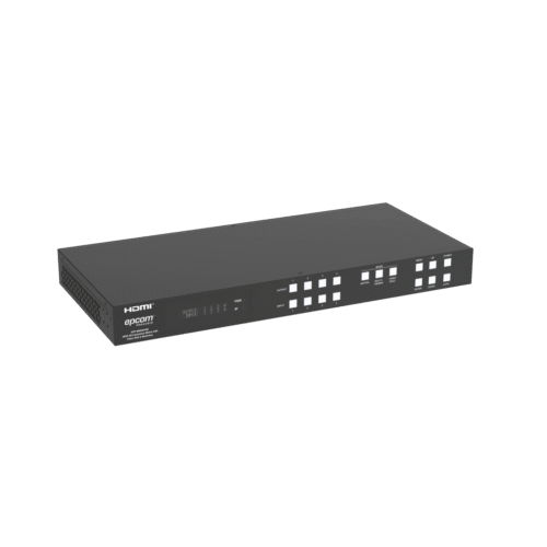 Switch de Video Matrix 4x4 HDMI 2.0 | 18Gbps Ancho de Banda | 4K2K@60Hz Resolución | 4 Entradas 4 Salidas HDMI | Audio LPCM y Dolby Digital | Control TCP-IP y RS-232 | Conectores Phoenix para Audio | Metal Enclosure