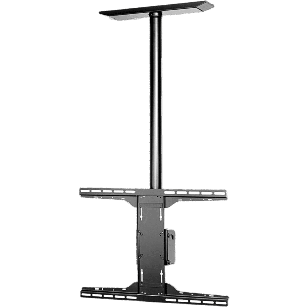 Soporte de techo universal para Pantallas de 32" a 90" / Capacidad de Carga 68.2 kg / Patrón de Montaje hasta 600 x 400 mm / Columna de Aluminio de 36" / Inclinación Ajustable -5° a 20°