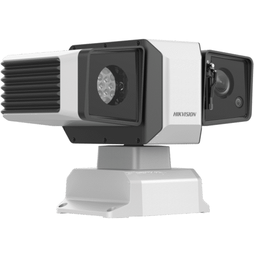 Punta de Poste IP Dual / PTZ 4 Megapixel (40X Zoom) + Panorámica 4 Megapixel (4 mm) / 500 mts IR Laser / IP67 / IK10 / EIS / WDR 150 dB / Wiper / Anticorrosión (NEMA 4X)