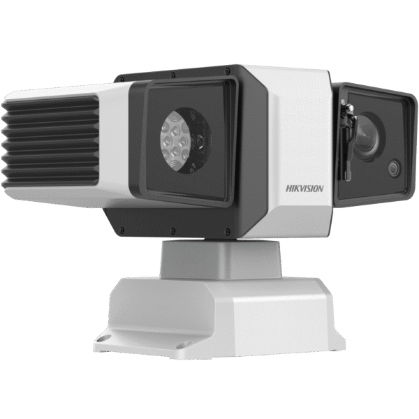 Punta de Poste IP Dual / PTZ 4 Megapixel (40X Zoom) + Panorámica 4 Megapixel (4 mm) / 500 mts IR Laser / IP67 / IK10 / EIS / WDR 150 dB / Wiper / Anticorrosión (NEMA 4X)