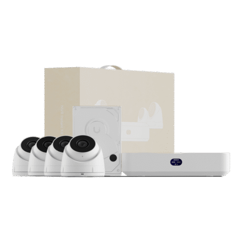 UniFi Protect UNVR Instant Kit – Solución Todo en Uno con NVR Instant, 4 Cámaras G5 Turret Ultra y Disco Duro de 1 TB para una Configuración Rápida y Sencilla