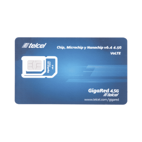 SIM TELCEL 6 GB mensual para dispositivos móviles 3G/4G (Telcel) 1 año de servicio (solo datos)