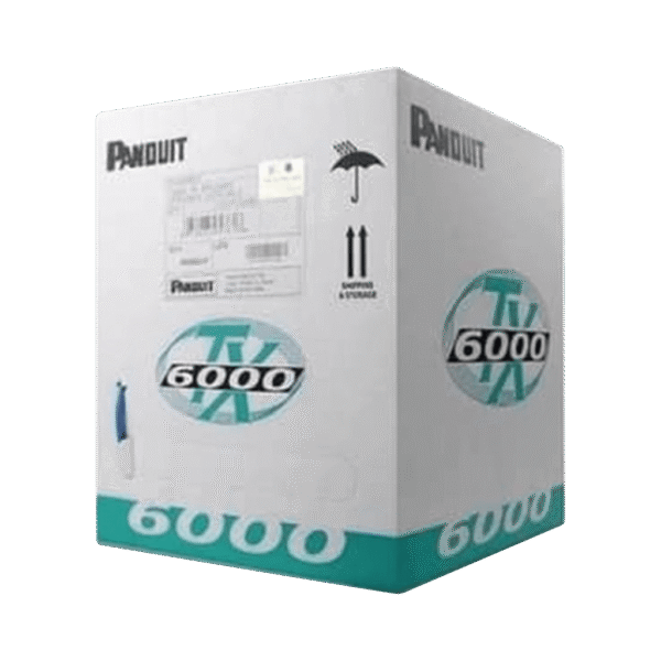 Bobina de Cable UTP 305 Metros (1000 Pies) de Cobre, TX6000™ PanNet, Reelex, Amarillo, Categoría 6 Mejorado (23 AWG), PVC (CM), de 4 Pares