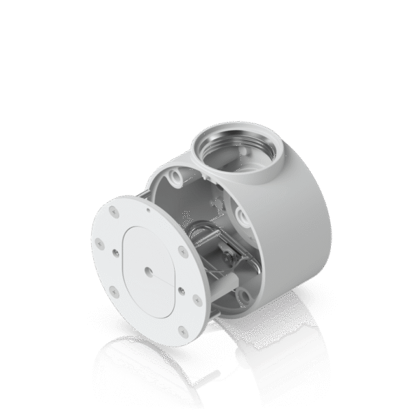 Camera Compact Junction Box – Caja de Conexiones Antimanipulación para Cámaras Compactas Dome y Turret Color Blanco