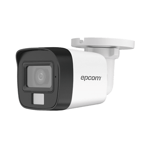[Dual Light + ColorVu] Bala TURBOHD 2 Megapixel (1080p) / Lente 2.8 mm / 30 mts IR EXIR + 20 mts Luz Blanca / Audiobidireccional / Exterior IP67 / Metal / dWDR