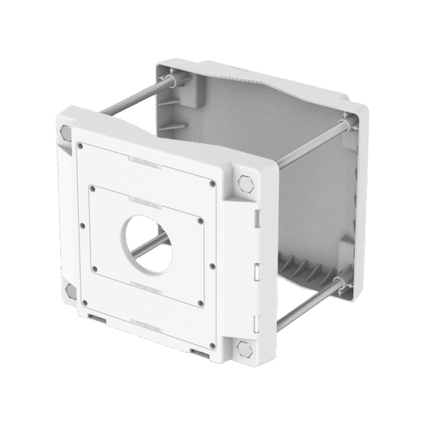 Soporte de Poste / Montura de Aluminio / Color Blanco / Carga Máxima 40 kg / Certificaciones FCC-CE-EAC-UL
