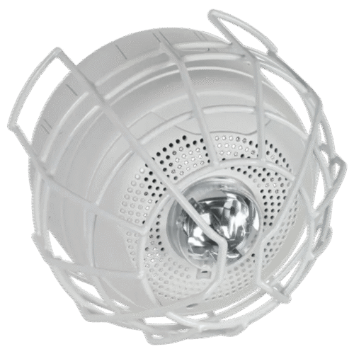 Protector De Rejilla Anti Vandalismo Y Golpes Accidentales, Color Blanco, Para Sirenas/Estrobos/Bocinas System Sensor, Montaje en Superficie en Techo, 8.55"Altox8.55"Anchox6.23"Profundidad