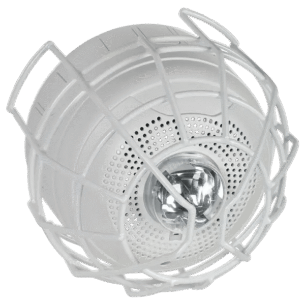 Protector De Rejilla Anti Vandalismo Y Golpes Accidentales, Color Blanco, Para Sirenas/Estrobos/Bocinas System Sensor, Montaje en Superficie en Techo, 8.55"Altox8.55"Anchox6.23"Profundidad