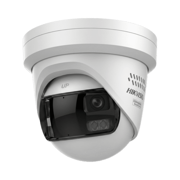 [PROTECCIÓN ACTIVA] Turret IP Panorámica 8 Megapixel / 180° / Imagen a Color 24/7 / PoE / WDR 130° / IP67 / ACUSENSE / Protección Activa (Luz Estroboscópica y Alarma Audible) / MicroSD