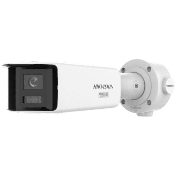 [ PROTECCIÓN ACTIVA ] Bala IP Panorámica 8 Megapixel / 180° / Lente 2.8 mm / Imagen a Color 24/7 / PoE / WDR 130° / IP67 / ACUSENSE / Protección Activa (Luz Estroboscópica y Alarma Audible) / 40 mts Luz Blanca /ACUSEEK