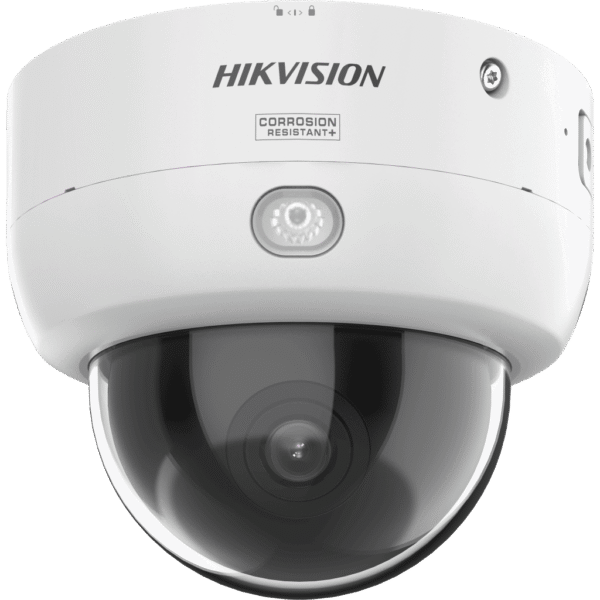 Domo IP 4 Megapixel / Lente 2.8 mm / Dual Light (40 mts IR + 40 mts Luz Blanca) / Darkfighter S / Exterior IP67 / IK10 / Microfono Integrado / WDR 130 dB / 4 Analíticos: AcuSense, Deteccion Facial, Conteo de Personas por Cruce y Zona