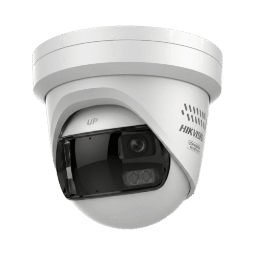 [PROTECCIÓN ACTIVA] Turret IP Panorámica 16  Megapixel / 180° / Imagen a Color 24/7 / PoE / WDR 130° / IP67 / ACUSENSE / Protección Activa (Luz Estroboscópica y Alarma Audible) / MicroSD