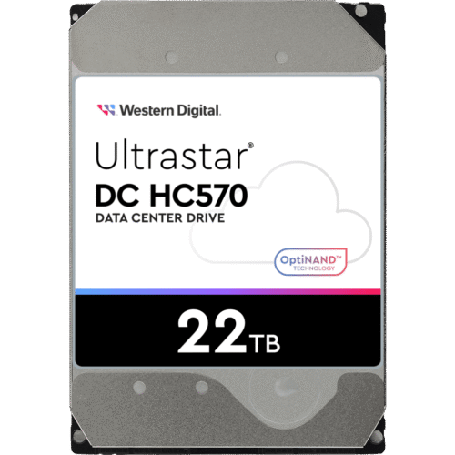 Disco Duro Data Center Ultrastar / 22 TB / 7200 RPM / 6 Gb/s SATA - 12 Gb/s SAS / HelioSeal con Helio / OptiNAND con Flash iNAND / ArmorCache / 2.5M Horas MTBF / 5 Años Garantía